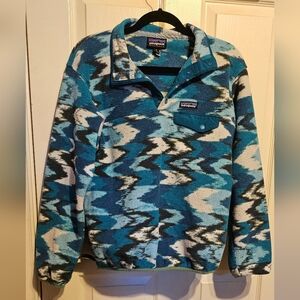 Vintage PATAGONIA SYNCHILLA ~ Small Multi-Color Fleece Pullover Sweatshirt